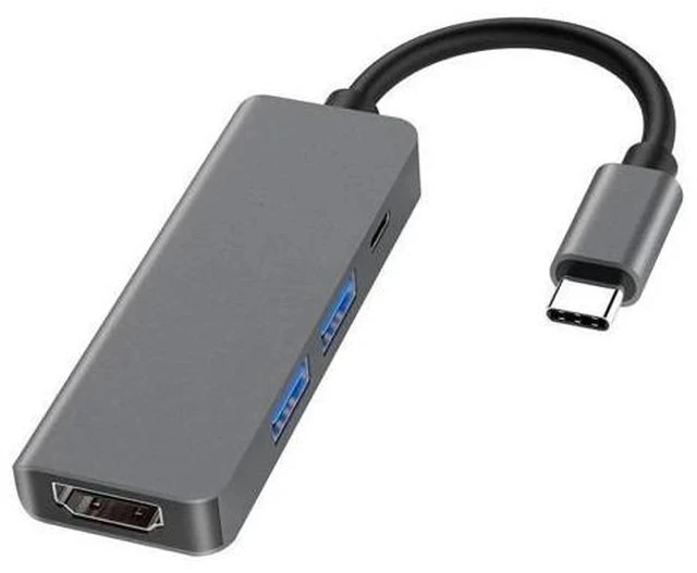 Alt view image 4 of 5 - Thunderbolt 4 in1 USB-C to Adapter 2x USB3.0 Type-C PD Hub For P20 Pro Dex Galaxy S9/S8