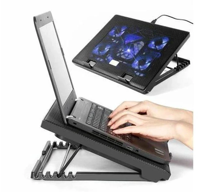 Main image of Cooling Cooler Pad Stand 5 Fan 2 USB Computer Mat for 11"-17" Notebook