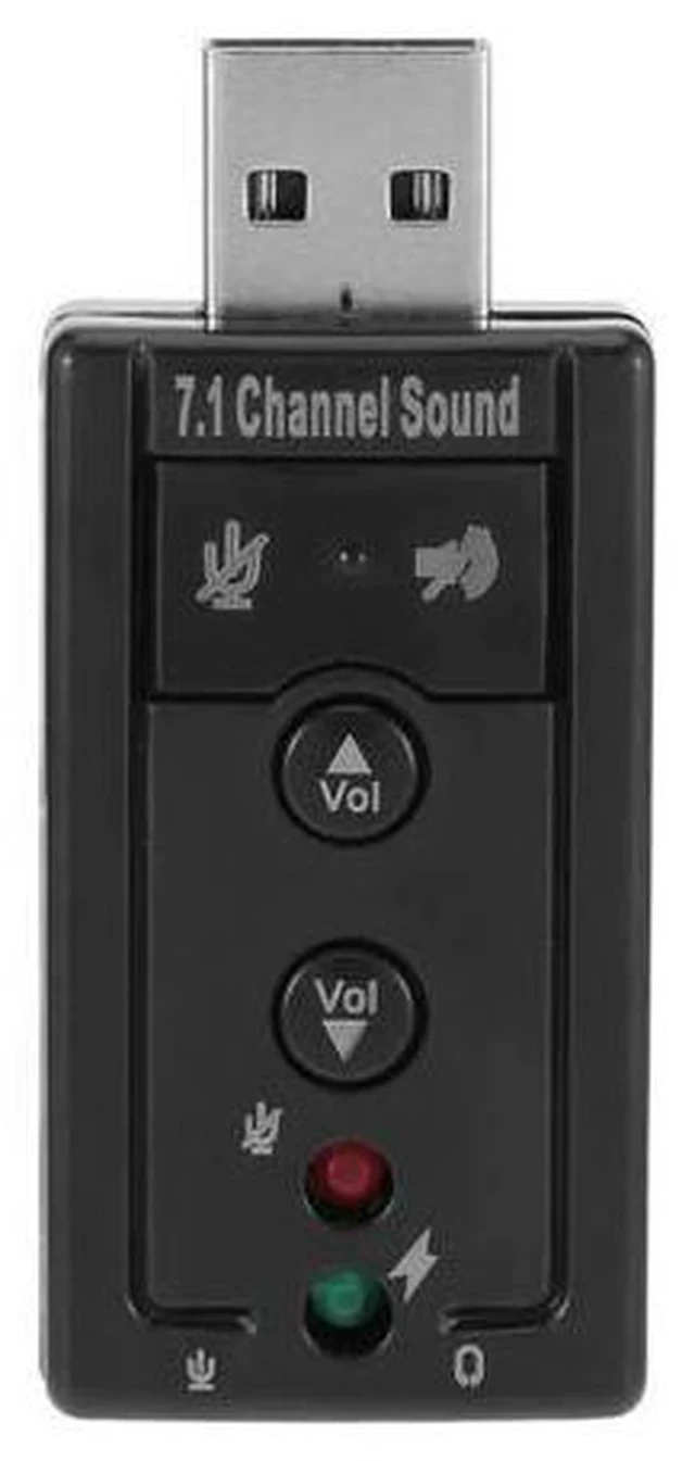 Alt view image 4 of 7 - Headset Supports 3D Sound 7.1 External USB Sound Card Audio Adapter AUX Headphone Microphone Converter