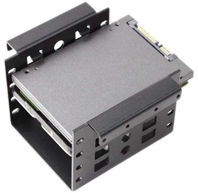 Alt view image 3 of 5 - 4 Bay 2.5 to 3.5" HDD Rack Converter SSD Adapter Mounting Bracket Hard Drive Disk Holder Rack