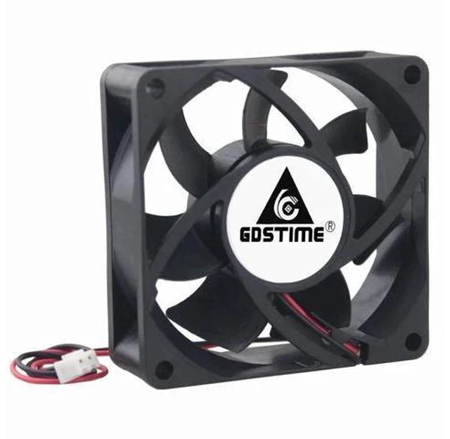 Alt view image 4 of 5 - 2Pcs/Lot 70MM 7CM 7025 DC 12V 24V 2Pin 3 Pin Computer CPU Cooler Cooling Fan 70x70x25mm