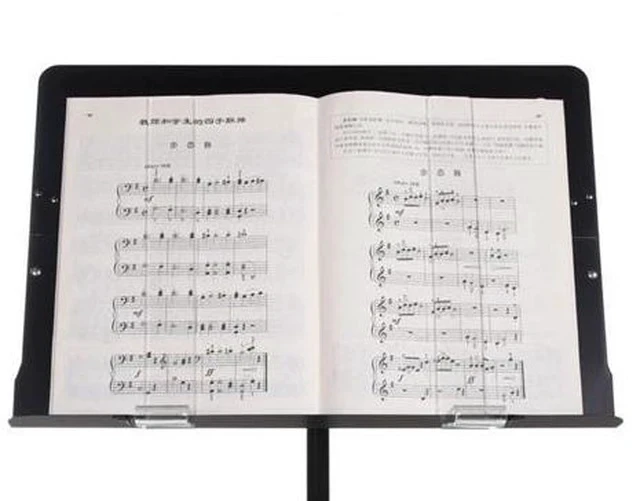 Alt view image 3 of 5 - 2Pcs Clear Music Clips Sheet Music Holders Wind Clips for Music Stand Music Page Holder Music Book Clips Easy to Read