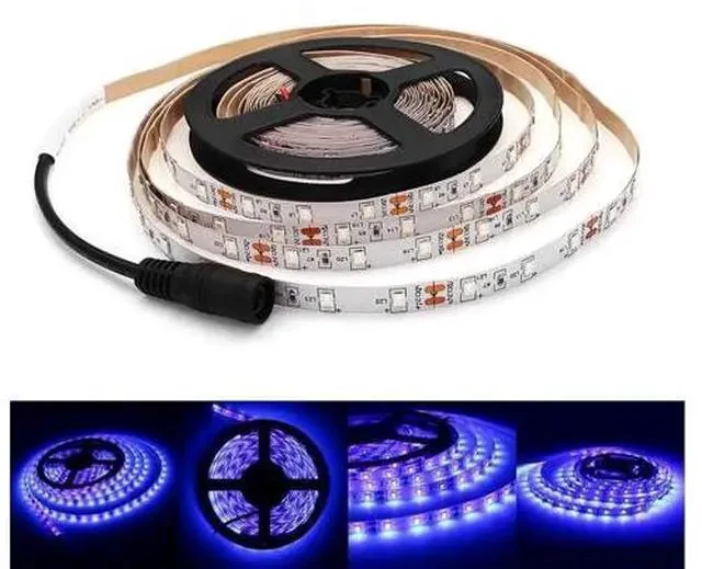 Alt view image 4 of 7 - 5M UV Light Strip Flexible LED Strip Light UV Purple Light Strip LED 3528smd Waterproof IP65/Not-waterproof DC12V With DC head