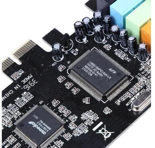Alt view image 4 of 6 - PCI Express Sound Card 5.1CH 5.1 Channel CMI8738 Chipset Audio Interface PCI-E Stereo Digital Card Desktop Soundcard
