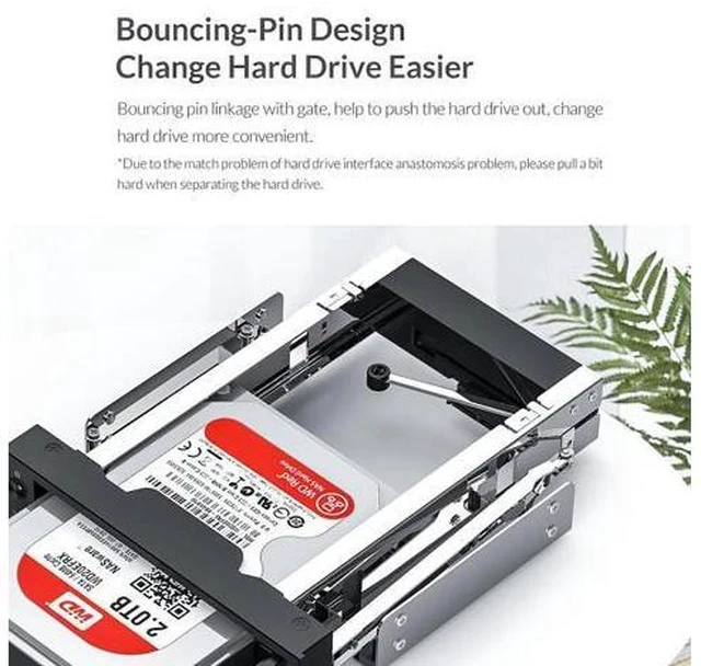 Alt view image 4 of 5 - Hard Drive Caddy 2.5 to 3.5 inch Stainless Internal Hard Drive Mounting Bracket Adapter 3.5 inch SATA HDD Mobile Frame