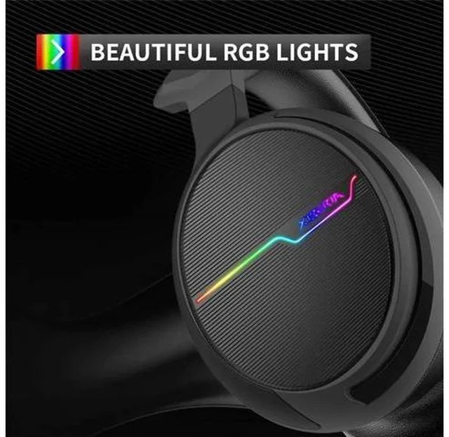 Alt view image 3 of 7 - Xiberia V20 Gaming Headphones USB 7.1 Headset for PC Game Computer Bass Stereo Earphones with Microphone LED Light