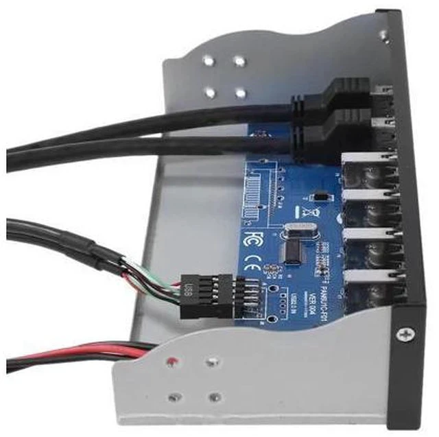 Alt view image 2 of 2 - 7 Ports USB3.0 HUB 5Gbps CD-ROM Drive Bay Front Panel HUB 4 USB 2.0 + 2 USB3.0 19pin HUB Charging Expansion Bracket