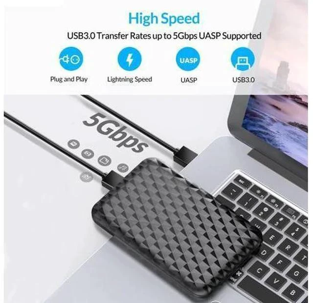 Alt view image 2 of 5 - 2.5 inch HDD Case SATA to USB 3.0 HDD Enclosure External HD Case for 7-9.5mm HDD SSD Disk Case Hard Drive Box Support UASP
