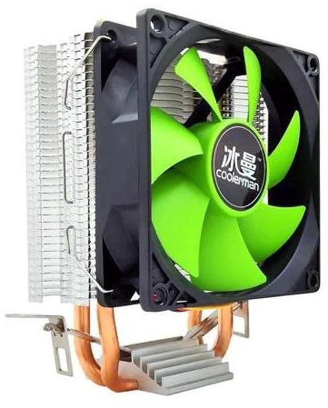 Alt view image 4 of 7 - CPU Cooler 2 Heat Pipes 4 Pin PWM 90mm Intel LGA 775 1150 1151 1155 1366 CPU Cooling Fan AM2 AM3 AMD Quiet PC Heat Sink