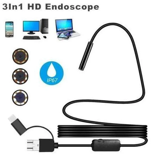 Main image of 3-in-1 Endoscope Camera 2/3.5/5/10M 1200P HD Waterproof IP68 USB handheld Video Inspection Camera for Phone for Android
