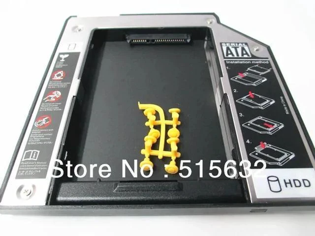 Alt view image 2 of 4 - 12.7mm 2nd SATA HDD SSD Hard Drive Bay Caddy for Thinkpad T420 T430 W530 T530