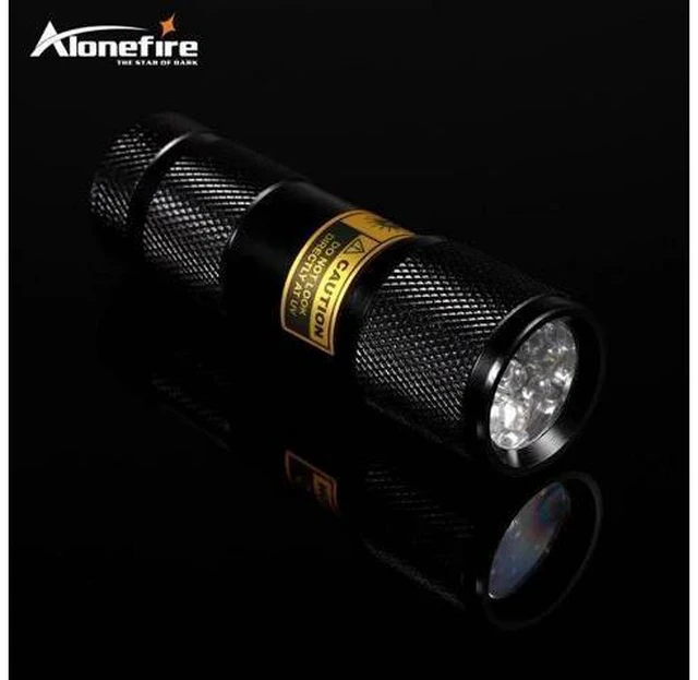 Alt view image 3 of 7 - 9 LED uv led 9led 365-370nm flashlight Blood check ultra violet for cat urine detector