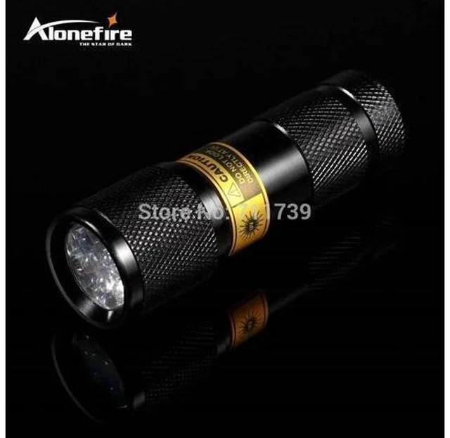 Alt view image 4 of 7 - 9 LED uv led 9led 365-370nm flashlight Blood check ultra violet for cat urine detector