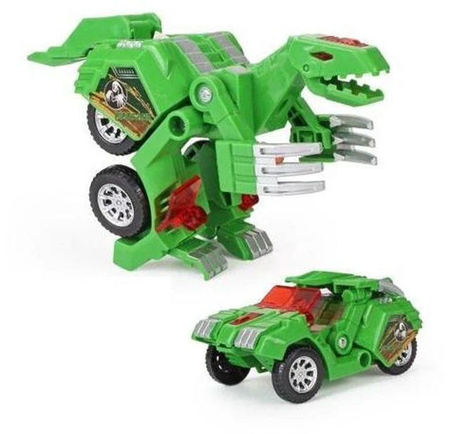 Alt view image 5 of 6 - Electric Transformed Dinosaur Chariot Car Diecast Model Toy with LED Lights for Kids Gift