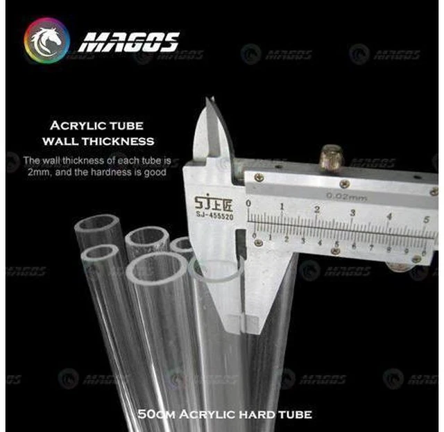 Alt view image 4 of 5 - Acrylic Tube Water Cooling kit Hard Pipe OD 8mm 10mm 12mm 14mm 16mm 18mm 20mm PC Case, PMMA Organic glass tube 50cm