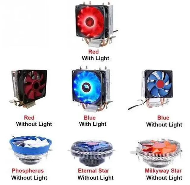 Alt view image 2 of 5 - Heat Pipe CPU Cooler Silent Radiator Universal Hydraulic Bearing Aluminum Professional Desktop Computer Easy Install Fan