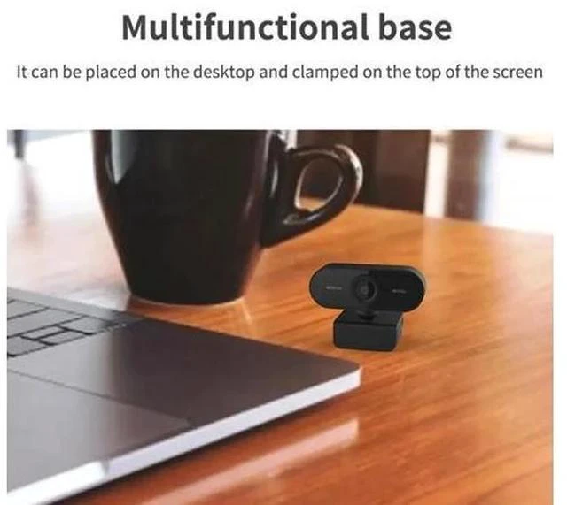 Alt view image 2 of 5 - Webcam 1080P HDWeb Camera with Built-in HD Microphone 1920 x 1080p USB Plug n Play Web Cam 2.0M pixels Widescreen Video