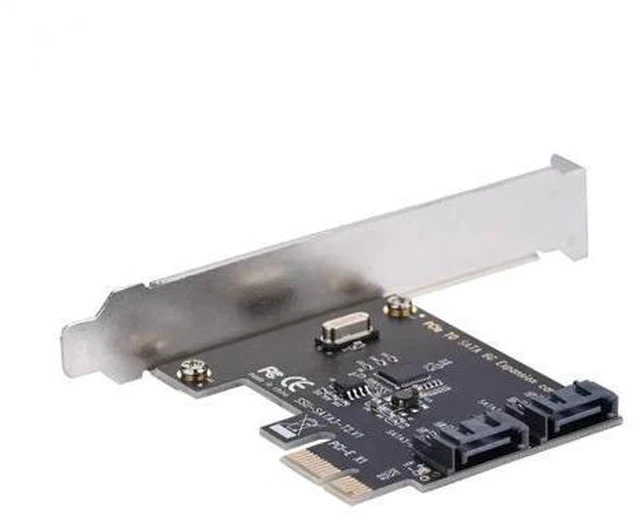 Alt view image 4 of 5 - 1X 4X 8X 16X PCI-E Cards PCI Express to SATA 3.0 2-Port SATA III 6Gbps Expansion Adapter Boards Add On Cards PCI-Express Card