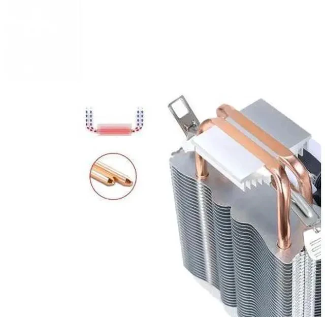 Alt view image 4 of 5 - Heat Pipe CPU Cooler Silent Radiator Universal Hydraulic Bearing Aluminum Professional Desktop Computer Easy Install Fan