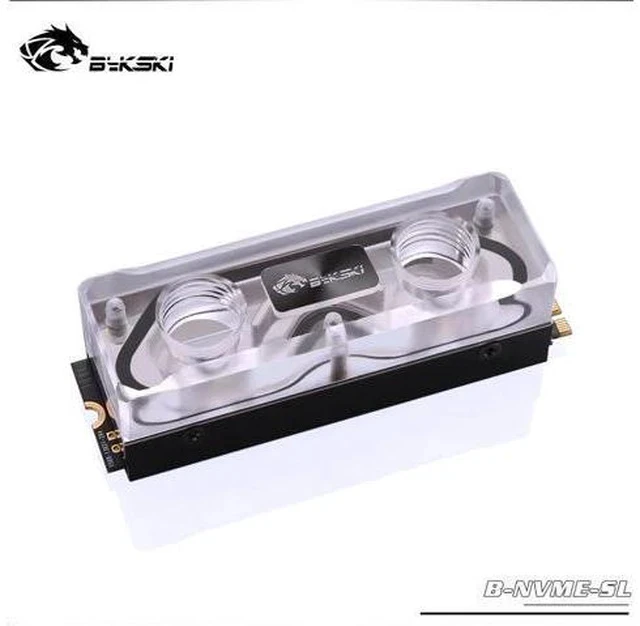 Alt view image 3 of 5 - B-NVME-SL RAM Water Block Acrylic SSD Vest Memory Transperant Radiator Heatsink Water Cooling PC Radiator