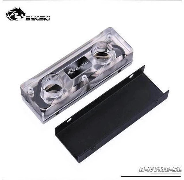 Alt view image 2 of 5 - B-NVME-SL RAM Water Block Acrylic SSD Vest Memory Transperant Radiator Heatsink Water Cooling PC Radiator
