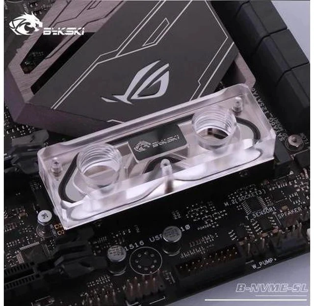 Alt view image 5 of 5 - B-NVME-SL RAM Water Block Acrylic SSD Vest Memory Transperant Radiator Heatsink Water Cooling PC Radiator