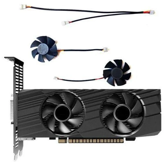 Alt view image 3 of 3 - 47MM 2PIN 3PIN FS1250-S2053A FS1250-A1042A6FL,For Gigabyte Geforce GTX 1650 D6 OC Low profile 4G Graphics card cooling fan