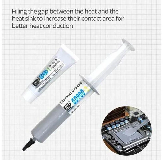 Alt view image 5 of 5 - Thermal Paste 30G 900 1 Heatsink Plaster Processor Water Cooling Cooler CPU Thermal Grease VGA Compound Heatsink