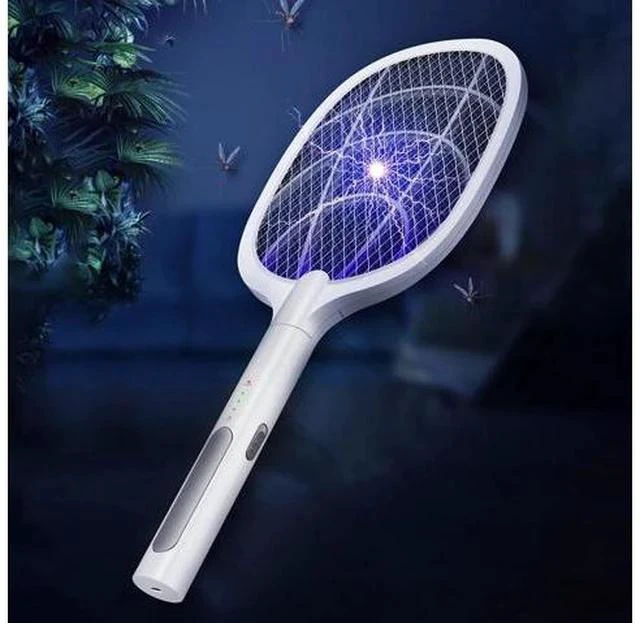 Alt view image 3 of 5 - 3000V Electric Mosquito Swatter Killer Racket 1200mAh USB Rechargeable With UV Lamp Mosquito Insect Fly Kill Trap Bug Zapper