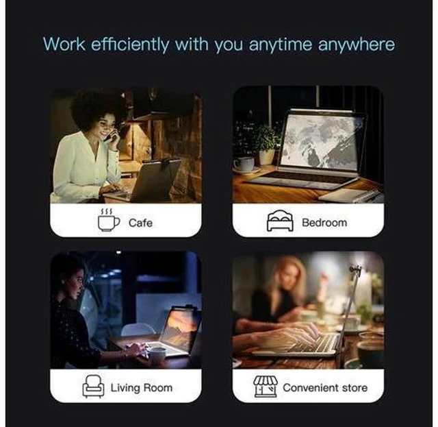 Alt view image 5 of 5 - 26cm LCD Monitor Light Display Hanging Lamp Laptop Intelligent Office Desk Lamp Reading Light