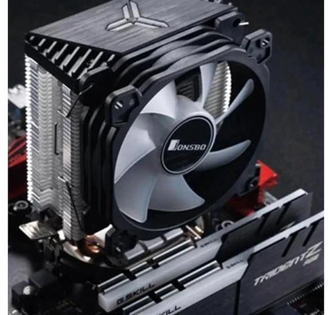 Alt view image 4 of 5 - CR-1200 CPU Cooler 2 Heat-pipes Tower 92mm RGB 3Pin CPU Cooling Fan Heatsink For Intel LGA 775 1150 1155 AMD AM2 AM3 AM4