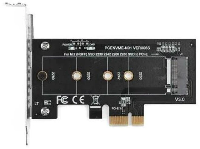 Alt view image 5 of 5 - SSD M.2 NGFF TO PCIE X1 adapter Support PCI Express 3.0 x4 2230-2280 Size m.2 M Key interface card