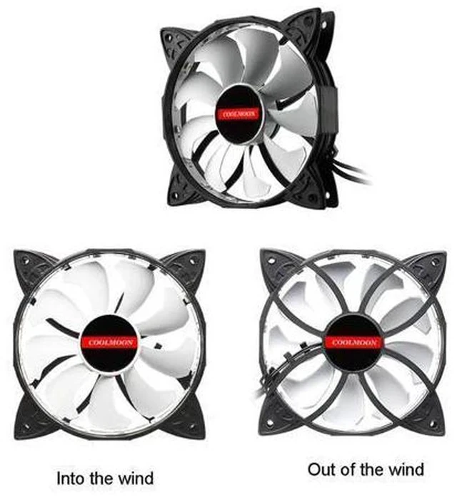 Alt view image 4 of 5 - 120mm 6 Pin RGB Computer Case Cooling Fan Computer Case Fan Silent CPU Cooling Fan PC Cooler Fan Adjust Color RGB Fan DC 12V