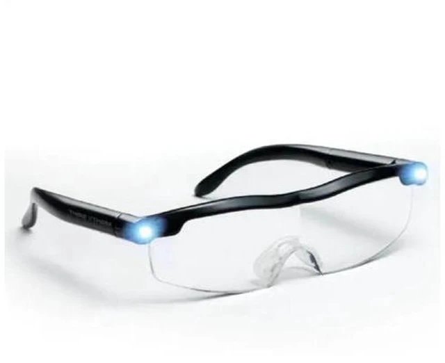 Alt view image 4 of 5 - 1.6x Magnification Mighty Sight LED Light Glasses Reading Glasses Magnifying Glass LED Glasses Night Vision Glasses