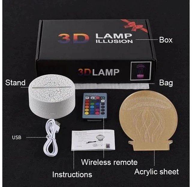 Alt view image 5 of 5 - 3D illusion LED Night Lights Star Series The Mandalorian Desk Lamp Boba Fett Wars Model Lampen For kids Birthday Xmas Gifts