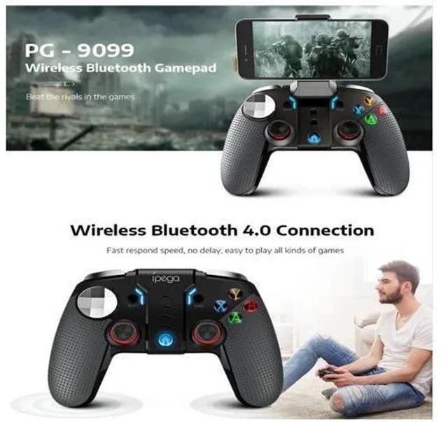 Alt view image 5 of 7 - PG-9099 Wireless Bluetooth Gamepad PG 9099 Game Controller Dual Motor Turbo Joystick Gamepads For Android Phone PC Joypad