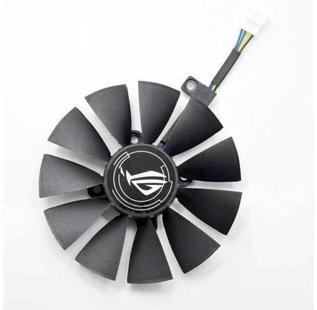 Alt view image 2 of 5 - For Strix GTX 1060 OC 1070 1080 GTX 1080Ti RX 480 T129215SU 87MM Graphics Card Cooler Fan
