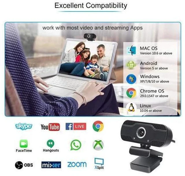 Alt view image 5 of 7 - 1080P Full HD HisiliconChip webcam mini USB Camera Web with microphone web camera Auto Focu Computer WebCamera usb Webcam for PC