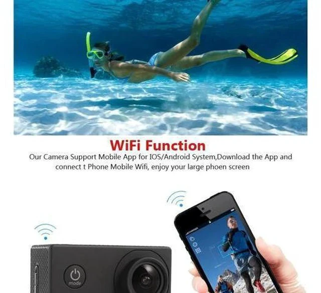 Alt view image 3 of 7 - Camera HD Wifi Sports Action Camera DV Aerial Camcorder Monitor with Waterproof Shell for Indoor Outdoor GDeals