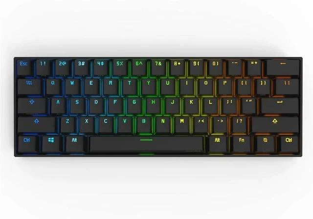 Main image of Mechanical Gaming Keyboard 60% True RGB Backlit - Wired/Wireless Bluetooth 5.0 PBT Type-c Up to 8 Ho