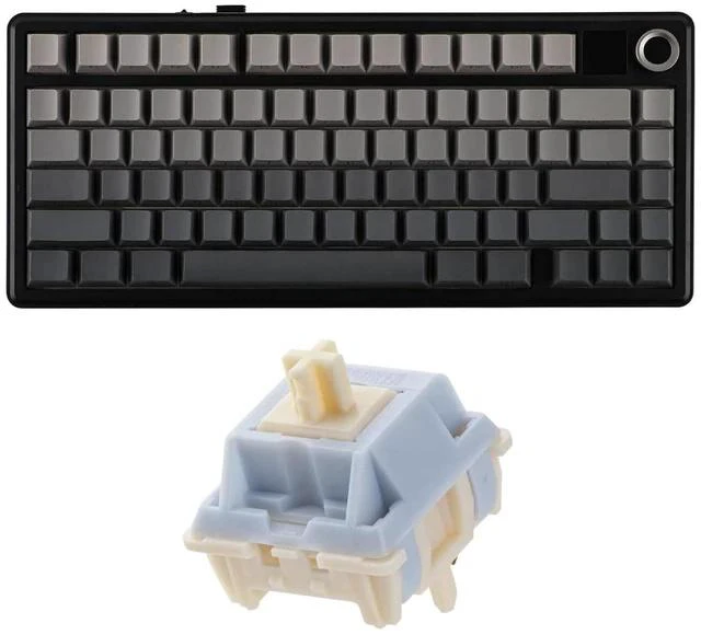 Main image of X Aula F75 MAX Wireless Mechanical Keyboard with TFT Screen and Knob+Sorane 39gf Gaming Keyboard Switches Set