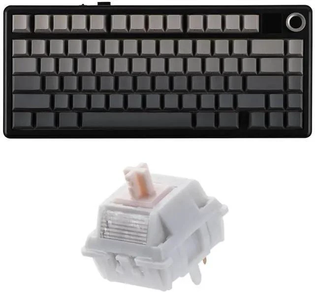 Main image of X Aula F75 MAX Wireless Mechanical Keyboard with TFT Screen and Knob+Cream Marble 47gf Gaming Keyboard Switches