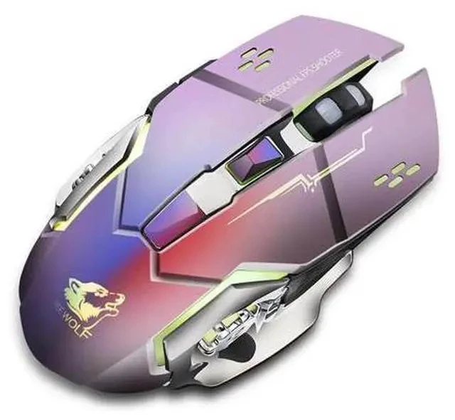 Alt view image 2 of 5 - 2.4G Wireless Silent Gamer Mouse LED Backlit USB Optical Ergonomic Rechargeable Gaming Mouse for PC Notebook Gamer Mouse