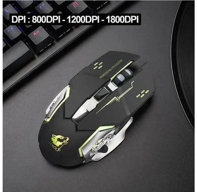 Alt view image 5 of 5 - 2.4G Wireless Silent Gamer Mouse LED Backlit USB Optical Ergonomic Rechargeable Gaming Mouse for PC Notebook Gamer Mouse