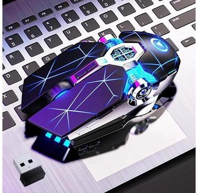 Main image of Mouse Rechargeable Wireless Silent Mouse LED Backlit 2.4G USB 1600DPI Optical Ergonomic Mouse Gamer Desktop For PC Laptop