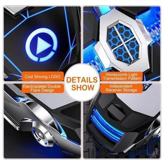 Alt view image 5 of 5 - Mouse Rechargeable Wireless Silent Mouse LED Backlit 2.4G USB 1600DPI Optical Ergonomic Mouse Gamer Desktop For PC Laptop