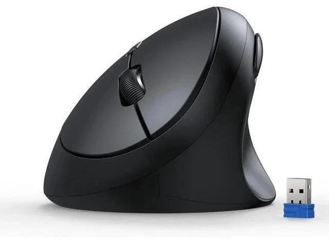 Main image of Ergonomic Mouse 4800 DPI 5 Adjustable DPI Levels Wireless Vertical Mouse 6 Buttons 2.4G Silent Mouse for Laptop PC Chromebook Mac - Black