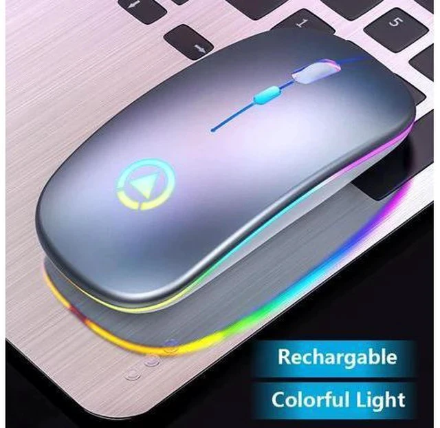 Alt view image 2 of 5 - Mouse Rechargeable Silent Mouse 2.4GHz USB Optical Ergonomic Mice LED Backlight Game Gaming Mouse For PC Laptop Gamer
