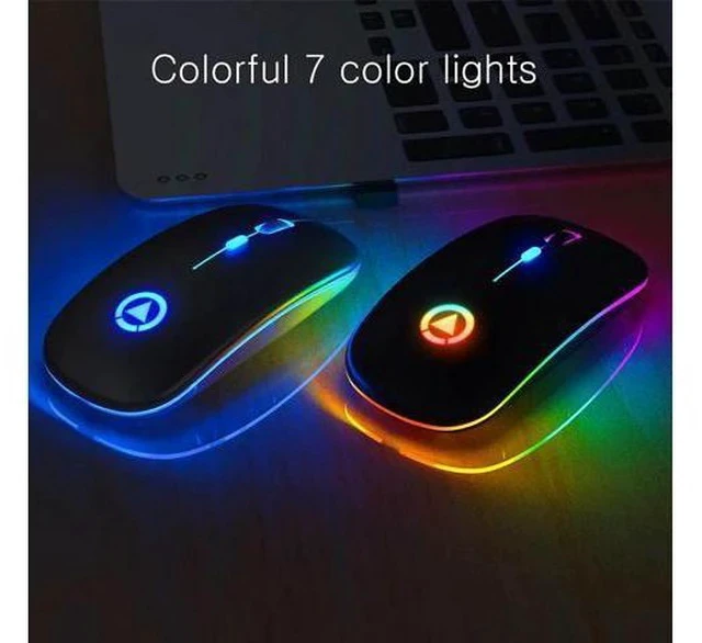 Alt view image 3 of 5 - Mouse Rechargeable Silent Mouse 2.4GHz USB Optical Ergonomic Mice LED Backlight Game Gaming Mouse For PC Laptop Gamer