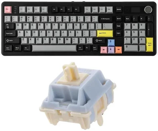Main image of TH99 PRO 96% Mechanical Keyboard with Screen & Knob+Silent Mechanical Keyboard Switches Set - 35 Pieces Factory Pre-Lubed